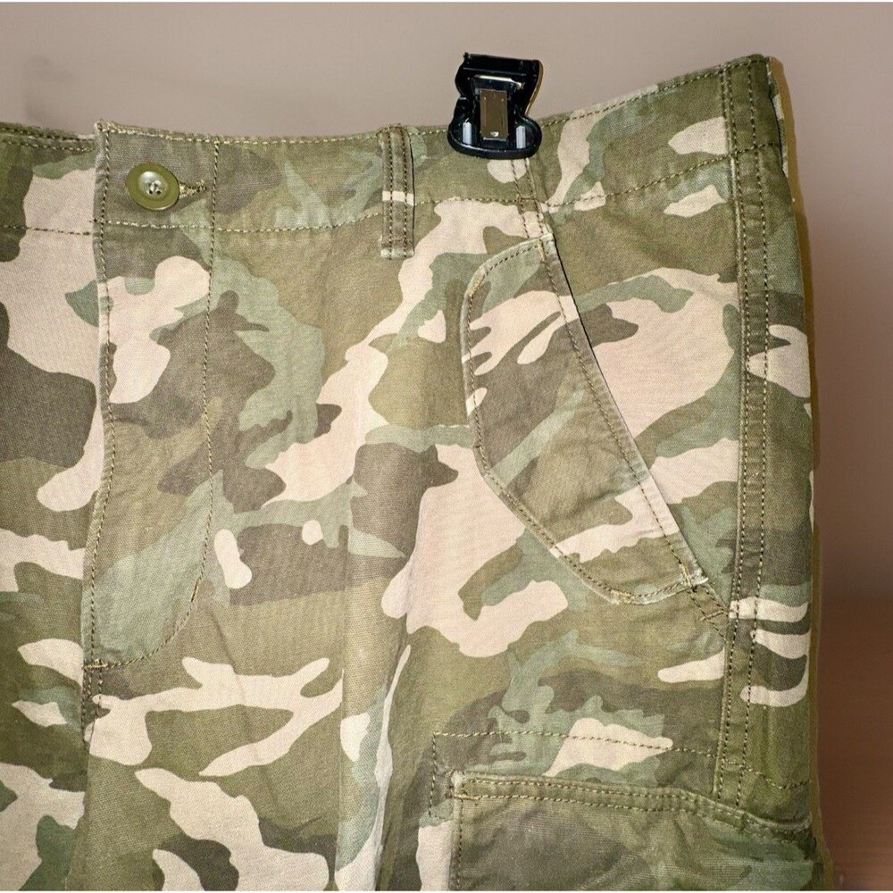 Gap Built Out Cargo Pants Men 34x32 Green Camo Utility Straight Leg Grunge 2016 - Picture 10 of 14